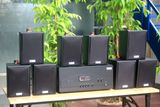 [Diện tích 160m2 + 02 Kênh] Amply A917N_SG Goldsound 2 vùng âm lượng 1200w + 8 loa Goldsound V25C_SG 25w, loa được thiết kế riêng cho quán, bật lớn không tạp âm, miễn phí công lắp đặt, bảo hành dài hạn 5 năm.