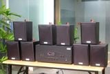 [Diện tích 160m2 + 02 Kênh] Amply A917N Goldsound 2 vùng âm lượng 1200w + 8 loa Goldsound V25C 25w, loa được thiết kế riêng cho quán, bật lớn không tạp âm, miễn phí công lắp đặt, bảo hành dài hạn 5 năm.