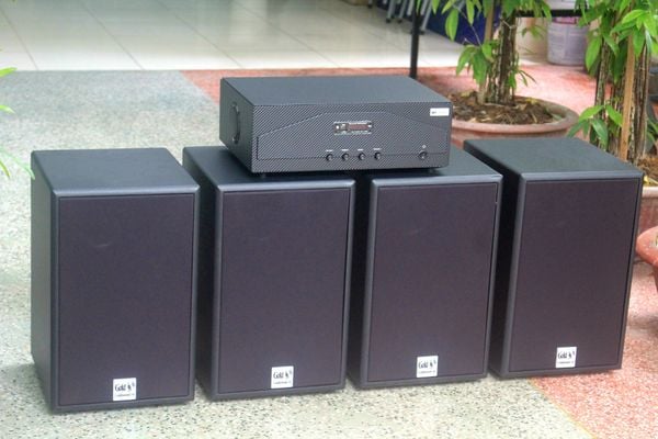 [Diện tích 160m2 + 02 Kênh] A938_SG Goldsound 2 vùng âm lượng 1500w + 4 loa Goldsound ngoài trời V230NT_SG 200w, loa được thiết kế riêng cho quán, bật lớn không tạp âm, miễn phí công lắp đặt, bảo hành 12 tháng