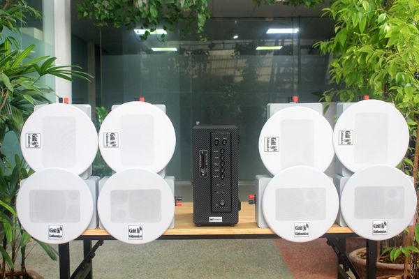 [Diện tích 160m2 + 2 Kênh] AMT384 Goldsound 2 vùng âm lượng 380w + 8 loa âm trần Goldsound VAT28 28w, loa được thiết kế riêng cho quán, bật lớn không tạp âm, miễn phí công lắp đặt, bảo hành dài hạn 5 năm