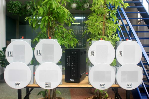 [Diện tích 160m2 + 2 Kênh] AMT384 Goldsound 2 vùng âm lượng 380w + 8 loa âm trần Goldsound VAT28 28w, loa được thiết kế riêng cho quán, bật lớn không tạp âm, miễn phí công lắp đặt, bảo hành dài hạn 5 năm