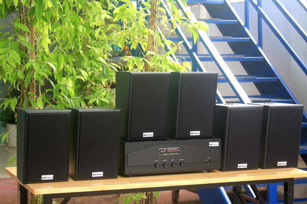 [Diện tích 120m2 + 02 Kênh] A918_TH Goldsound 2 vùng âm lượng 1200w + 6 loa Goldsound V40C_TH 40w, loa được thiết kế riêng cho quán, bật lớn không tạp âm, miễn phí công lắp đặt, bảo hành dài hạn 5 năm.