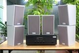[Diện tích 120m2 + 02 Kênh] Amply A918 hai vùng âm lượng 1200W + 6 loa vệ tinh Goldsound V58C 58w treo tường, loa được thiết kế riêng cho quán, bật lớn không tạp âm, miễn phí công lắp đặt, bảo hành dài hạn 5 năm.