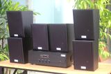 Dàn loa treo tường thông báo, phát nhạc nền tự động: Amply A918 Goldsound 2 vùng âm lượng 1200w + 6 loa Goldsound V55C 55w, loa được thiết kế riêng cho quán, bật lớn không tạp âm, miễn phí công lắp đặt, bảo hành dài hạn 5 năm