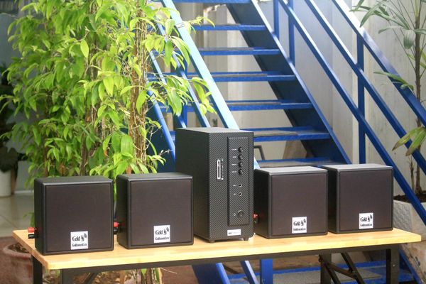 [Diện tích 80m2] AMT154_DA Goldsound 150w + 4 loa Goldsound V23_DA 23w, loa được thiết kế riêng cho quán, bật lớn không tạp âm, miễn phí công lắp đặt, bảo hành dài hạn 5 năm.
