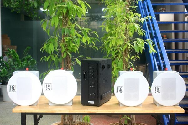 [Diện tích 80m2] AMT154_DA Goldsound 150w + 4 loa âm trần Goldsound VAT28_DA 28w, loa được thiết kế riêng cho quán, bật lớn không tạp âm, miễn phí công lắp đặt, bảo hành dài hạn 5 năm