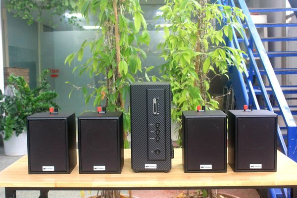 [Diện tích 80m2] Amply AMT156 + 4 V24C, Amply 2 vùng âm lượng, loa được thiết kế riêng cho quán, bật lớn không tạp âm, bảo hành dài hạn 5 năm.