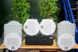 [Diện tích 120m2 + 2 Kênh] A917_TH Goldsound 2 vùng âm lượng 1200w + 6 loa âm trần Goldsound VAT28_TH 28w, loa được thiết kế riêng cho quán, bật lớn không tạp âm, miễn phí công lắp đặt, bảo hành dài hạn 5 năm