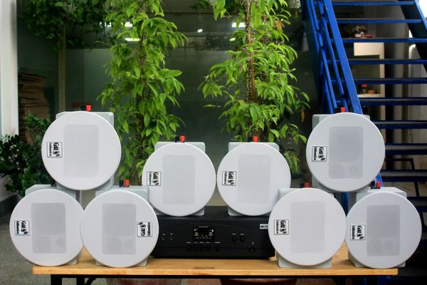 [Diện tích 160m2 + 2 Kênh] A917 Goldsound 2 vùng âm lượng 1200w + 8 loa âm trần Goldsound VAT28 28w, loa được thiết kế riêng cho quán, bật lớn không tạp âm, miễn phí công lắp đặt, bảo hành dài hạn 5 năm