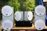 [Diện tích 160m2 + 2 Kênh] A917_TH Goldsound 2 vùng âm lượng 1200w + 8 loa âm trần Goldsound VAT28_TH 28w, loa được thiết kế riêng cho quán, bật lớn không tạp âm, miễn phí công lắp đặt, bảo hành dài hạn 5 năm