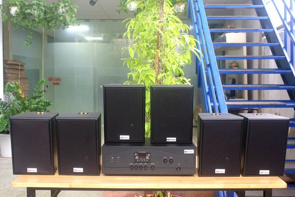 [Diện tích 120m2 + 02 Kênh] A917_SG Goldsound 2 vùng âm lượng 1200w + 6 loa Goldsound V55C_SG 55w, loa được thiết kế riêng cho quán, bật lớn không tạp âm, miễn phí công lắp đặt, bảo hành dài hạn 5 năm