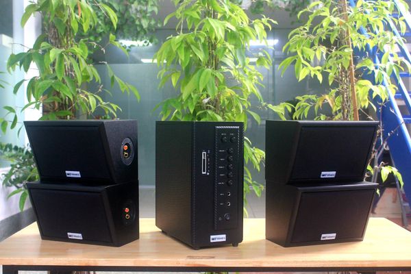 [Diện tích 80m2 + 02 Kênh] AMT384_DA Goldsound 2 vùng âm lượng 380w + 4 loa Goldsound ngoài trời V40NT_DA 40w, loa được thiết kế riêng cho quán, bật lớn không tạp âm, miễn phí công lắp đặt, bảo hành 12 tháng