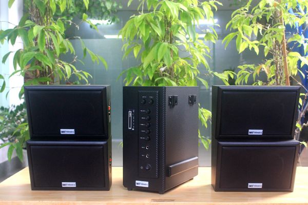 [Diện tích 80m2 + 02 Kênh] AMT384_DA Goldsound 2 vùng âm lượng 380w + 4 loa Goldsound ngoài trời V40NT_DA 40w, loa được thiết kế riêng cho quán, bật lớn không tạp âm, miễn phí công lắp đặt, bảo hành 12 tháng