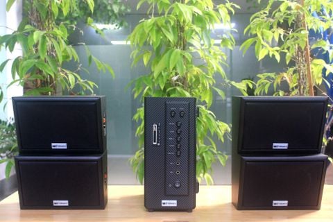 Dàn loa sân vườn: âm ly AMT384 Goldsound 2 vùng âm lượng 380w + 4 loa Goldsound ngoài trời V40NT 40w, loa được thiết kế riêng cho quán, bật lớn không tạp âm, miễn phí công lắp đặt, bảo hành 12 tháng