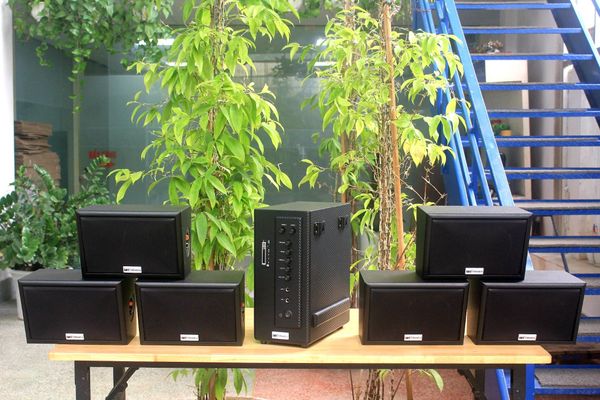 [Diện tích 120m2 + 02 Kênh] AMT384_DA Goldsound 2 vùng âm lượng 380w + 6 loa Goldsound ngoài trời V40NT_DA 40w, loa được thiết kế riêng cho quán, bật lớn không tạp âm, miễn phí công lắp đặt, bảo hành 12 tháng