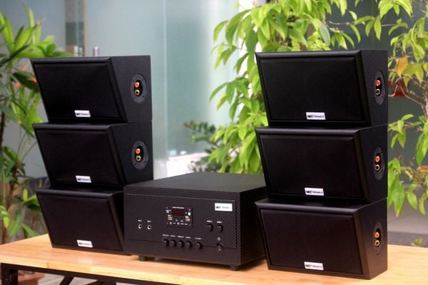 [Diện tích 120m2 + 02 Kênh] A907_SG Goldsound 2 vùng âm lượng 900w + 6 loa Goldsound ngoài trời V40NT_SG 40w, loa được thiết kế riêng cho quán, bật lớn không tạp âm, miễn phí công lắp đặt, bảo hành 12 tháng