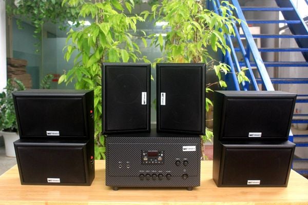 [Diện tích 120m2 + 02 Kênh] A907_SG Goldsound 2 vùng âm lượng 900w + 6 loa Goldsound ngoài trời V40NT_SG 40w, loa được thiết kế riêng cho quán, bật lớn không tạp âm, miễn phí công lắp đặt, bảo hành 12 tháng