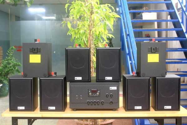 [Diện tích 160m2 + 02 Kênh] A907_SG Goldsound 2 vùng âm lượng 900w + 8 loa Goldsound V24_SG 24w, loa được thiết kế riêng cho quán, bật lớn không tạp âm, miễn phí công lắp đặt, bảo hành dài hạn 5 năm.