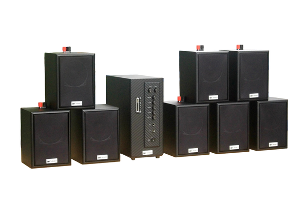 [Diện tích 160m2 + 02 Kênh] AMT384_DA Goldsound 2 vùng âm lượng 380w + 8 loa Goldsound V24C_DA 24w, loa được thiết kế riêng cho quán, bật lớn không tạp âm, miễn phí công lắp đặt, bảo hành dài hạn 5 năm.