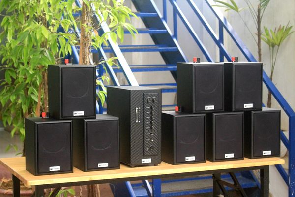 [Diện tích 160m2 + 02 Kênh] AMT384_TH Goldsound 2 vùng âm lượng 380w + 8 loa Goldsound V24C_TH 24w, loa được thiết kế riêng cho quán, bật lớn không tạp âm, miễn phí công lắp đặt, bảo hành dài hạn 5 năm.