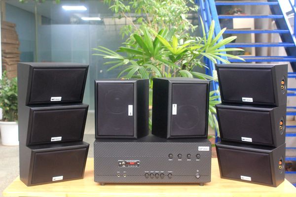 [Diện tích 160m2 + 4 Kênh] Amply Goldsound A384-4K_DA, 4 vùng âm lượng 800w + 8 loa ngoài trời V40NT_DA 40w, loa được thiết kế riêng cho quán, bật lớn không tạp âm, miễn phí công lắp đặt, bảo hành 12 tháng
