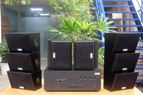 [Diện tích 160m2 + 4 Kênh] Amply Goldsound A384-4K 4 vùng âm lượng 800w + 8 loa ngoài trời V40NT_TH 40w, loa được thiết kế riêng cho quán, bật lớn không tạp âm, miễn phí công lắp đặt, bảo hành 12 tháng