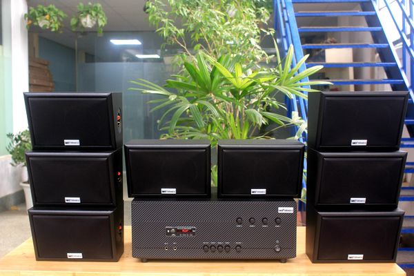[Diện tích 160m2 + 4 Kênh] Amply Goldsound A384-4K 4 vùng âm lượng 800w + 8 loa ngoài trời V40NT_TH 40w, loa được thiết kế riêng cho quán, bật lớn không tạp âm, miễn phí công lắp đặt, bảo hành 12 tháng