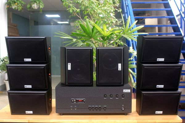 [Diện tích 160m2 + 4 Kênh] Amply Goldsound A384-4K 4 vùng âm lượng 800w + 8 loa ngoài trời V40NT 40w, loa được thiết kế riêng cho quán, bật lớn không tạp âm, miễn phí công lắp đặt, bảo hành 12 tháng
