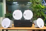 [Diện tích 80m2 + 04 Kênh] A384-4K_SG Goldsound 4 vùng âm lượng 800w + 4 loa Goldsound VAT38_SG, Amply 4 - 6 vùng âm lượng, loa được thiết kế riêng cho quán, bật lớn không tạp âm, miễn phí công lắp đặt, bảo hành dài hạn 5 năm.