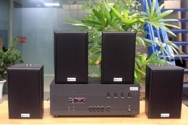 [Diện tích 80m2 + 04 Kênh] A384_DA-4K Goldsound 4 vùng âm lượng 800w + 4 loa Goldsound V40C_DA, Amply 4 - 6 vùng âm lượng, loa được thiết kế riêng cho quán, bật lớn không tạp âm, miễn phí công lắp đặt, bảo hành dài hạn 5 năm.