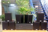 [Diện tích 160m2 + 4 Kênh] A384_TH-4K Goldsound 4 vùng âm lượng 800w + 8 loa Goldsound V25C_TH 25W, Amply 4 - 6 vùng âm lượng, loa được thiết kế riêng cho quán, bật lớn không tạp âm, miễn phí công lắp đặt, bảo hành dài hạn 5 năm.