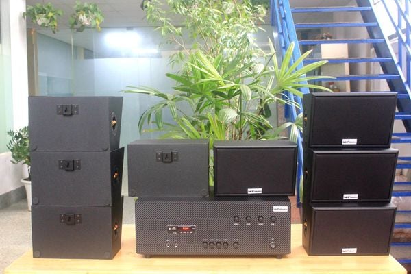[Diện tích 160m2 + 04 Kênh] A384-4K_DA Goldsound 4 vùng âm lượng 800w + 8 loa Goldsound ngoài trời V50NT_DA 50w, Amply 4 - 6 vùng âm lượng, loa được thiết kế riêng cho quán, bật lớn không tạp âm, miễn phí công lắp đặt, bảo hành 12 tháng