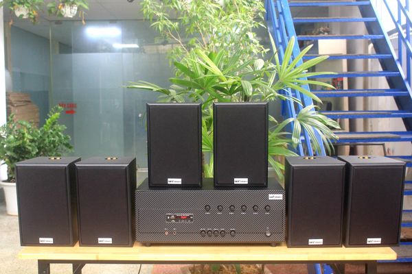 [Diện tích 120m2 + 06 Kênh] A384_SG-6K Goldsound 6 vùng âm lượng 1200w + 6 loa Goldsound V40C_SG 40w, Amply 4 - 6 vùng âm lượng, loa được thiết kế riêng cho quán, bật lớn không tạp âm, miễn phí công lắp đặt, bảo hành dài hạn 5 năm.