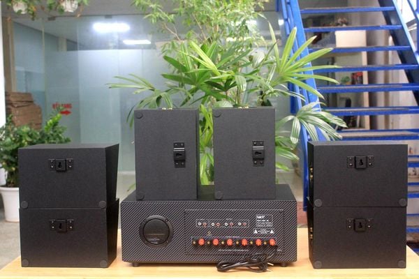 [Diện tích 120m2 + 6 Kênh] Amply Goldsound A384_DA-6K 6 vùng âm lượng 1200w + 6 loa ngoài trời V40NT_DA 40w, loa được thiết kế riêng cho quán, bật lớn không tạp âm, miễn phí công lắp đặt, bảo hành 12 tháng