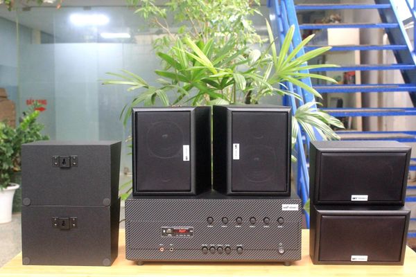 [Diện tích 120m2 + 6 Kênh] Amply Goldsound A384_SG-6K 6 vùng âm lượng 1200w + 6 loa ngoài trời V40NT_SG 40w, loa được thiết kế riêng cho quán, bật lớn không tạp âm, miễn phí công lắp đặt, bảo hành 12 tháng