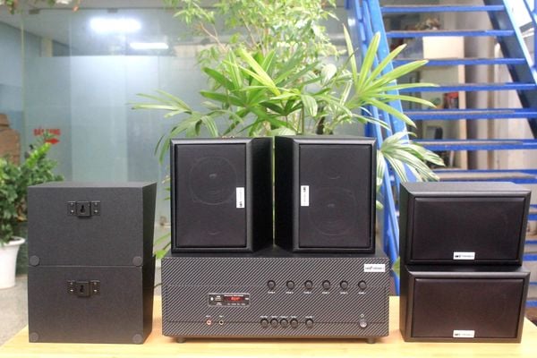 [Diện tích 120m2 + 6 Kênh] Amply Goldsound A384_DA-6K 6 vùng âm lượng 1200w + 6 loa ngoài trời V40NT_DA 40w, loa được thiết kế riêng cho quán, bật lớn không tạp âm, miễn phí công lắp đặt, bảo hành 12 tháng