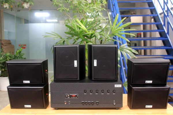 [Diện tích 120m2 + 6 Kênh] Amply Goldsound A384_SG-6K 6 vùng âm lượng 1200w + 6 loa ngoài trời V40NT_SG 40w, loa được thiết kế riêng cho quán, bật lớn không tạp âm, miễn phí công lắp đặt, bảo hành 12 tháng