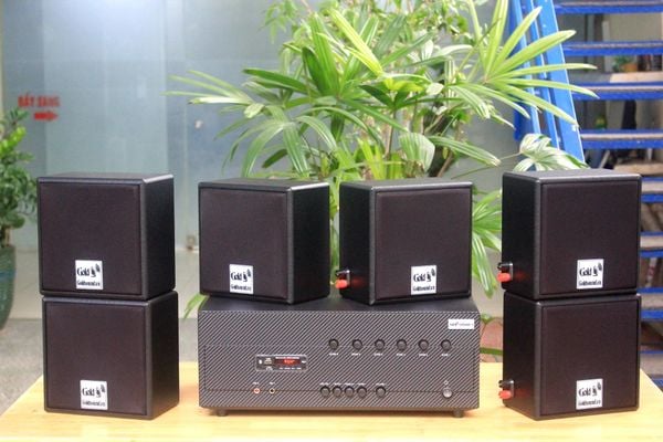 [Diện tích 120m2 + 06 Kênh] A384_SG-6K Goldsound 6 vùng âm lượng 1200w + 6 loa Goldsound V23_SG, Amply 4 - 6 vùng âm lượng, loa được thiết kế riêng cho quán, bật lớn không tạp âm, miễn phí công lắp đặt, bảo hành dài hạn 5 năm.