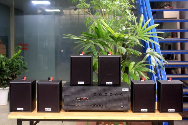 [Diện tích 120m2 + 06 Kênh] A384_SG-6K Goldsound 6 vùng âm lượng 1200w + 6 loa Goldsound V24C_SG, Amply 4 - 6 vùng âm lượng, loa được thiết kế riêng cho quán, bật lớn không tạp âm, miễn phí công lắp đặt, bảo hành dài hạn 5 năm.