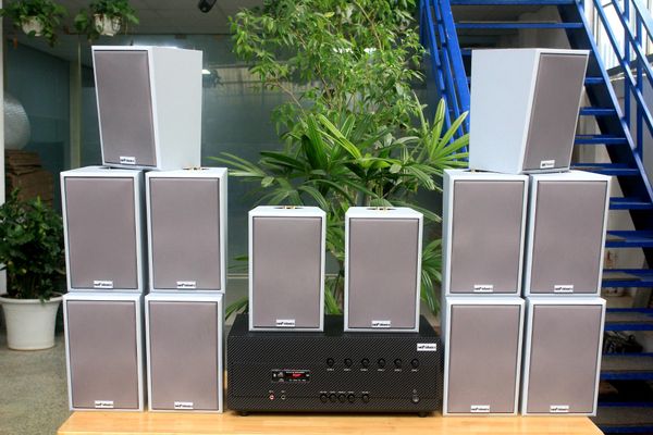 [Diện tích 240m2 + 06 Kênh] A384_DA-6K Goldsound 6 vùng âm lượng 1200w + 12 loa Goldsound V58C_DA 58w, Amply 4 - 6 vùng âm lượng, loa được thiết kế riêng cho quán, bật lớn không tạp âm, miễn phí công lắp đặt, bảo hành dài hạn 5 năm.