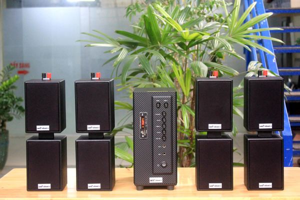 [Diện tích 120m2 + 2 Kênh] Gold4cafe_TH 8.0 (01 Amply + 08 loa treo tường), Amply 2 vùng âm lượng, loa được thiết kế riêng cho quán, bật lớn không tạp âm, bảo hành dài hạn 5 năm.