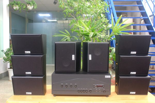 [Diện tích 160m2 + 04 Kênh] A917_SG-4K Goldsound 4 vùng âm lượng 1500w + 8 loa Goldsound ngoài trời V50NT_SG 50w, Amply 4 - 6 vùng âm lượng, loa được thiết kế riêng cho quán, bật lớn không tạp âm, miễn phí công lắp đặt, bảo hành 12 tháng