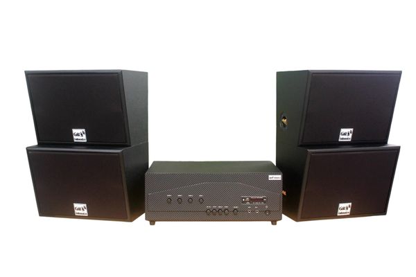 [Diện tích 120m2 + 04 Kênh] A917_TH-4K Goldsound 4 vùng âm lượng 1500w + 4 loa Goldsound V130_TH 130w, Amply 4 - 6 vùng âm lượng, loa được thiết kế riêng cho quán, bật lớn không tạp âm, miễn phí công lắp đặt, bảo hành dài hạn 5 năm.