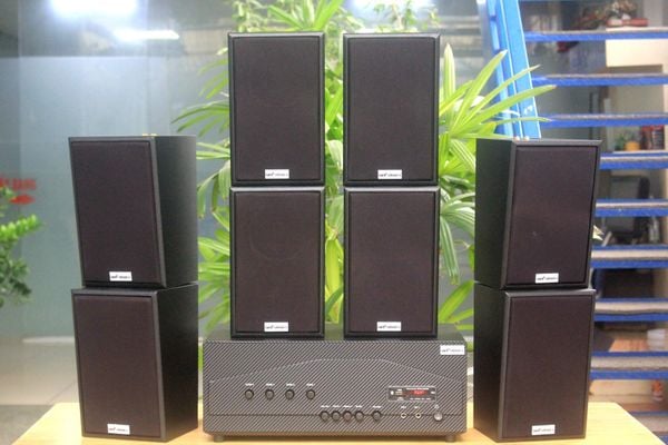 [Diện tích 160m2 + 04 Kênh] A917_DA-4K Goldsound 4 vùng âm lượng 1500w + 8 loa Goldsound V40C_DA 40w, Amply 4 - 6 vùng âm lượng, loa được thiết kế riêng cho quán, bật lớn không tạp âm, miễn phí công lắp đặt, bảo hành dài hạn 5 năm.