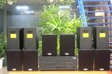 [Diện tích 240m2 + 4 Kênh] Amply Goldsound A917-4K 4 vùng 1500w + 10 Loa treo tường Goldsound V55C 55w, loa được thiết kế riêng cho quán, bật lớn không tạp âm, miễn phí công lắp đặt, bảo hành dài hạn 5 năm.