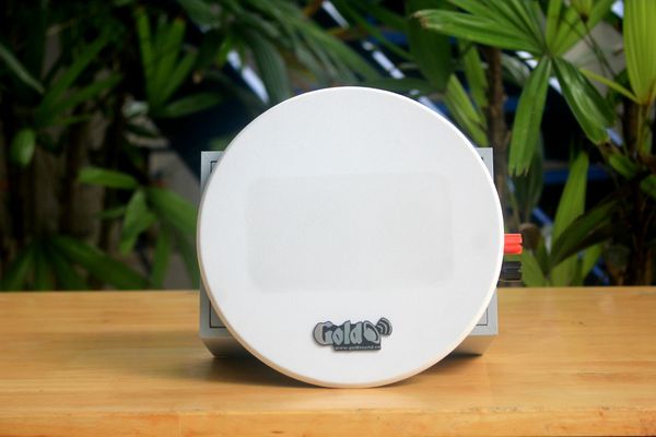 Loa vệ tinh âm trần Goldsound VAT12-SG Gold4cafe (1 loa) - công suất 12w, củ loa toàn dải cả âm Bass &Tress 3 inch, loa được thiết kế đập chậm để phù hợp với style quán dịch vụ, kích thước 12.5x19.5x10.5 cm (C - R - S); chất liệu thùng gỗ 100%.