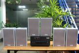 Loa treo tường, phát nhạc nền thông báo: Amply A384 Goldsound 2 vùng âm lượng 380w + 6 loa Goldsound V58C 58w, loa được thiết kế riêng cho quán, bật lớn không tạp âm, miễn phí công lắp đặt, bảo hành dài hạn 5 năm.