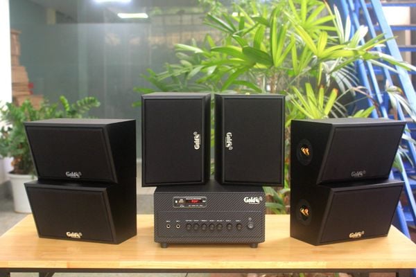 [Diện tích 120m2 + 2 Kênh] A384 Goldsound 2 vùng âm lượng 380w + 6 loa Goldsound ngoài trời V50NT 50w, loa được thiết kế riêng cho quán, bật lớn không tạp âm, miễn phí công lắp đặt, bảo hành 12 tháng