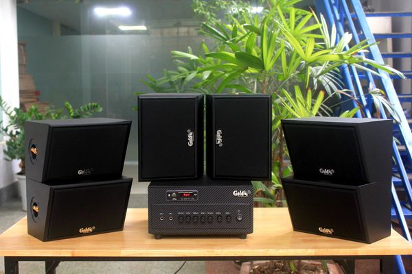 [Diện tích 120m2 + 2 Kênh] A384 Goldsound 2 vùng âm lượng 380w + 6 loa Goldsound ngoài trời V50NT 50w, loa được thiết kế riêng cho quán, bật lớn không tạp âm, miễn phí công lắp đặt, bảo hành 12 tháng