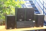 Loa treo tường, phát nhạc nền thông báo: A917 Goldsound 2 vùng âm lượng 1200w + 4 loa Goldsound V40C 40w, loa được thiết kế riêng cho quán, bật lớn không tạp âm, miễn phí công lắp đặt, bảo hành dài hạn 5 năm.